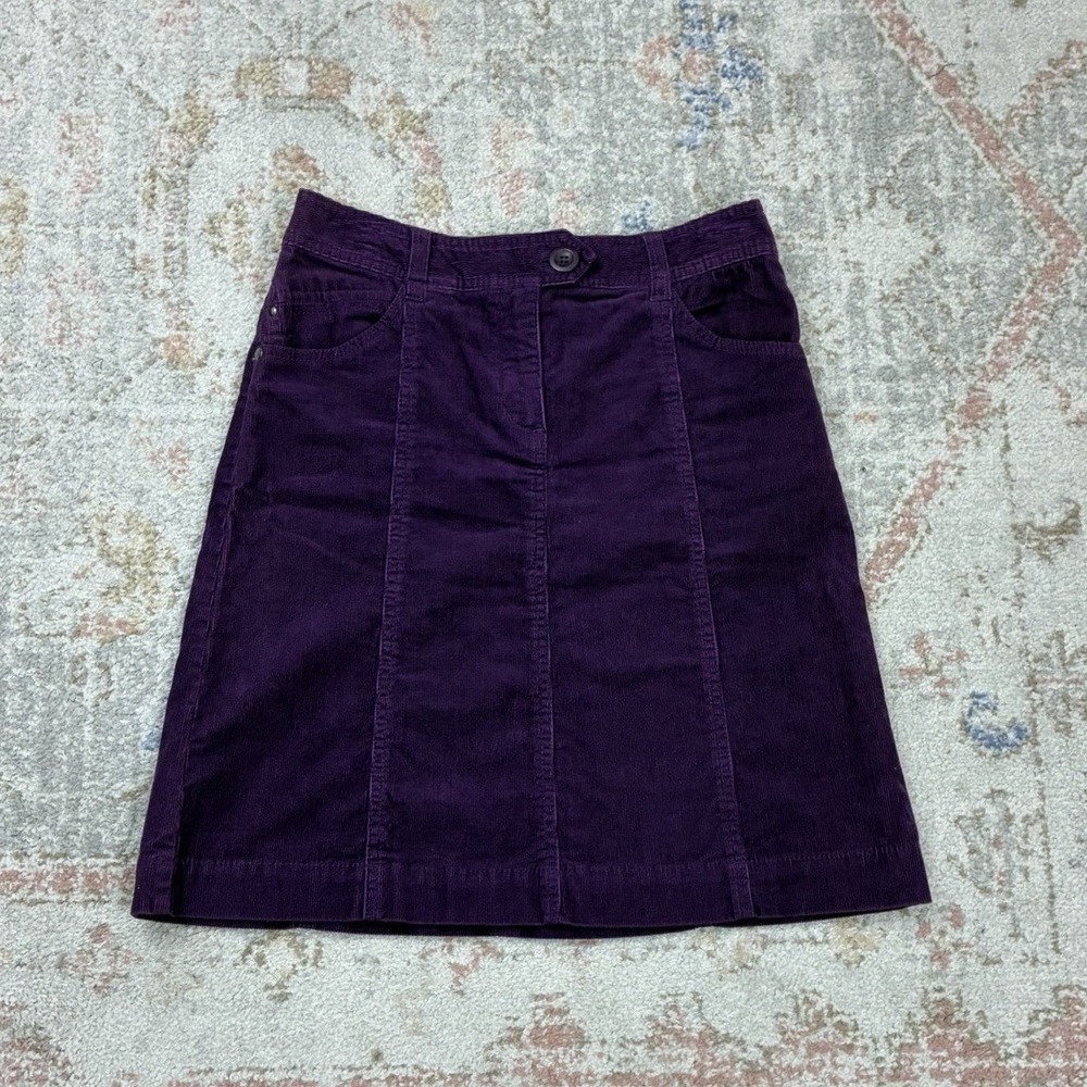 Purple Corduroy H & M A-Line Mini Skirt Jewel Tone Whimsigoth Retro Preppy Sz 6